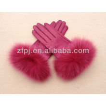 Mode style gant fourrure cuir femmes 2013